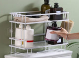 Toilet Shelf Thickening Waterproof Large Capacity Nail Free Installation Iron Over Toilet Bathroom V1294-YM0512-3112220079013