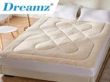 DreamZ Mattress Topper 100% Wool Underlay Double MT1003-WOOL-D-WH