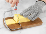 Wooden Cheese Slicer, Cheese Cutter Board with Stainless Steel Blade for Block Cheese, Vegetables, V1192-AZ-W-2809