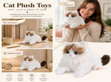 Cat Animals for Adults, 10" Weighted Ragdoll Cat Animals, Realistic Plush Cat, V1192-AZ-W-34163