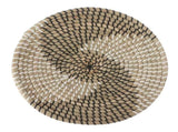Woven Wall Basket Decor Handcrafted Seagrass Hanging Baskets Multifunction Woven Insulation Pad for V1294-YM0703-3115230050612