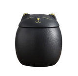 Smiley Cat Shaped Pet Urn for Ashes - Memorial Urn for Cats Dogs, Pet Cremation Urn with Ceramic V1107-135-35110-RED-L