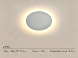 13CM White Regular Eclipse Wall Light 2Pcs Stepless Dimming V1221-XM-LB438-GM31