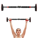 At Home Pull Up Bar Adjustable Width No Damage Black Steel Tension Bar V1192-AZ-W-25351