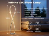 Infinite LED Floor Lamp - Chrome V558-LL-LED-20C
