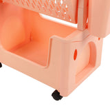 Movable Book Rack Large Capacity 5 Layer Thickened Rollers Multifunctional Movable Bookshelf for V1294-YM0901-3116230009812