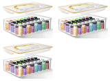 3X Acrylic Paint Storage Box for 2 Fl. Oz Acrylic Paints, 48 Bottles Capacity, Brushes Craft V1369-AZ3-W-11520