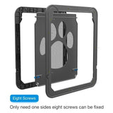 Pet Door for Screen Windows with Durable Anti-Scratch Mesh, UV-Resistant Frame, and Secure Locking V1341-ZY-Y4DTXCSQ-DARKGREY