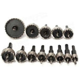 13 Pcs Metal Hole Saw Set Tungsten Steel Cutting Tool Kit, 16-53 mm V1189-WXF-521-0020