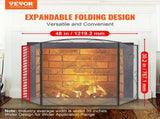 Fireplace Screen 3 Panel, Sturdy Iron Mesh Fireplace Screen, 122CM Spark Guard Cover, No V952-BLMHSFG4555I9GTXEV0