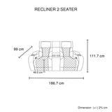 3-2-1 Seater Electric Air Leather Dark Grey Recliner Set V43-SET-EMP-3R-2R-1RGR