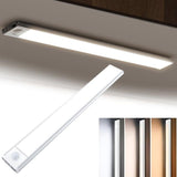 60cm silver LED light strip, wireless magnetic under-cabinet lighting, USB rechargeable, suitable V1197-DJ-071603