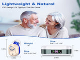 Rechargeable In-the-Ear Hearing Aids with Charging Case and LCD Display Ultra-Compact Sound V1107-CS-BLCHL
