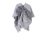 Light Daily Outer Wrap, Faint Striped Trim Tie Dye Texture, Light Grey V1221-XM-LB2159-ZS57