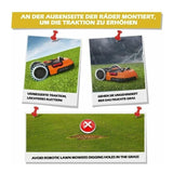 Stainless Steel Cleats Compatible with Worx Landroid Lawn Mower S and M Models, 2mm, 205mm V1237-ZY-528-214