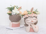 Fairy Flower Pot Small Succulent Pot Resin Living Room Dried Flower Decorative Planter V1294-YM0523-220107DJ02-2