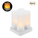 Rechargeable LED Flickering Flameless Candles Tealight Candles Lights with Frosted Cups Charging V1294-YM0901-H19839UK-4