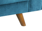 Levede Fabric Sofa Armchair 3 Seater Couch Blue 191cm Wide SF1007-GN