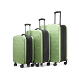 Green 20 Inch Foldable Carry-on Suitcase with 360 Spinner Wheels and Combination Lock, Lightweight V888-ELOSUNG43251