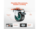 Furniture Dolly, 551 lbs Load Capacity, Furniture Moving Dollies with 4 TPR Silent Wheels, Rectangle V952-JJBYTCPBJHB236VS4V0