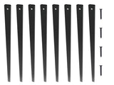Staircase Metal Balusters, 32.28"x1"x0.2" Flat Aluminum Alloy Decorative Banister Spindles, 51 Pack V952-BPKLGZ51G322DLHBFV0