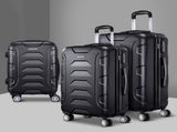 Wanderlite 3Set 20-24-28 Inch with TSA Lock Spinner Carry On Hard Shell Travel Suitcase LUG-ABS-BOS-3SET-BK