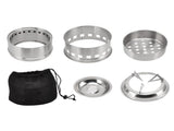 Mini Alcohol Stove for Camping Hiking Stainless Steel Campfire Stove With Storage Bag Round V1294-YM0626-3111220316811