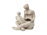 Arty Mother & Child Planter W Hole & Plug 25x44cm V637-49435PLN