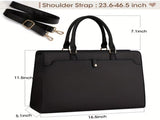 15.6-inch Laptop Tote Bag for Women, Large Capacity Faux Leather Work Tote, Waterproof Business V1105-YABB-01