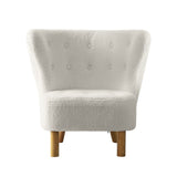 Artiss Armchair Lounge Accent Chair Armchairs Couch Chairs Sofa Bedroom White UPHO-C-ARM-6021-WH