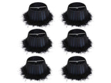 6Pcs Feather Cloth Lampshade Blue Hotel Chandelier Wall Lamp Decoration Protective Cover V1294-YM0718-3119200176211