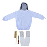 Beekeeping Suit Set Protective Ventilated Beekeeping Jacket Gloves Scraper Bee Brush Tools Kit V1294-YM0523-3111210391311