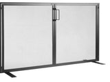 Fireplace Screen 1 Panel with Door, Sturdy Iron Mesh Fireplace Screen, 990MM Spark Guard V952-BLMHSJY3545I44JO4V0