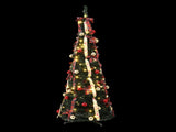 Jingle Jollys Pop Up Christmas Tree Pre Decorated Artificial Christmas Tree 197cm PUT-XMAS-6IN-1