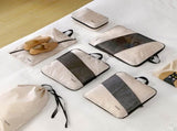 Black Premium 6-Piece Compression Packing Cubes Set - Lightweight Polyester Travel Organizers for V888-ELOSUNG27964