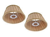 2PCS Fabric Lampshade Simple Lamp Shade for E14 Screw Candlestick Lamp Table Light Chandelier Gold V1294-YM0710-3119210206211