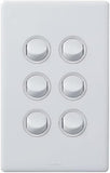 Legrand Excel Life 16AX 230/240V 6 Gang Flush Switch, White V1202-V1-LEGED7706WE