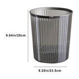 Transparent Trash Can with Pressure Ring, Small Plastic Waste Bin for Home Use, Garbage Bin for V1366-AZ2-W-23258