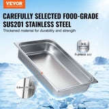 6 Pack Hotel Pans, Full Size Anti-Jam Steam 0.8mm Thick Stainless Steel Restaurant Steam Table V952-11QCCPWG4YCSYANA6V0