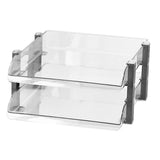 Desk File Letter Tray Layered Classified Documents Rack Acrylic Office Storage Rack Transparent 2 V1294-YM0626-3117220312913