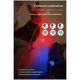 2pcs Rechargeable Collar Light - Carabiner Keychain Clip with LED Light - Clip Color-Changing Light V1192-AZ-W-0196