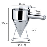 Stainless Steel Piston Funnel with Support Octopus Balls Tool for Sauce Cream Dosing Funnel V1294-YM0717-10123336
