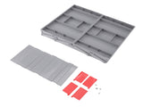 Foldable Expandable Desk Organizer Double Row Multi Level Drawer Organizer Tray for Jewelry Cosmetic V1294-YM0901-3117240180811