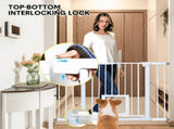 Alston 76cm Tall Baby Pet Security Gate Safety Adjustable Width with Cat Door for House Doorways V985-CATDOORGATE