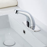 Touchless Bathroom Sink Faucet, Motion Automatic Sensor Faucet with Hole Cover Plate, Chrome for V1192-AZ-W-2636