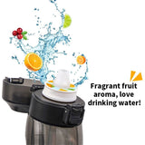 0 Sugar 0 Calorie Scented Water Bottle Transparent black 7 rings V1221-XM-LB4945-ZS131