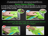 4 Pack LED Light Airplane-17.5" Large Throwing Foam Plane Outdoor Flying for Kids-Flying V1366-AZ2-W-13318