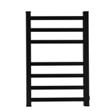 Heated Towel Rail Warmer Rack Wall Mounted Black HW0184-BK