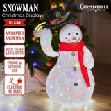 Christabelle 51cm Animated Snowman Christmas Display Multi-Colour LED Lights Xmas Decoration 112_SHE108