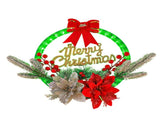 Christmas Wreath Lightation Artificial Red Berry Pine Needle LED Lighted Christmas Wreath V1294-YM0901-3119240059611
